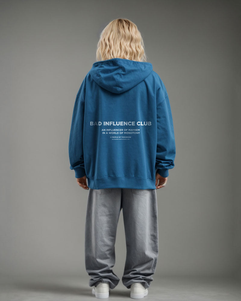 Iris Washed Hoodie Blue