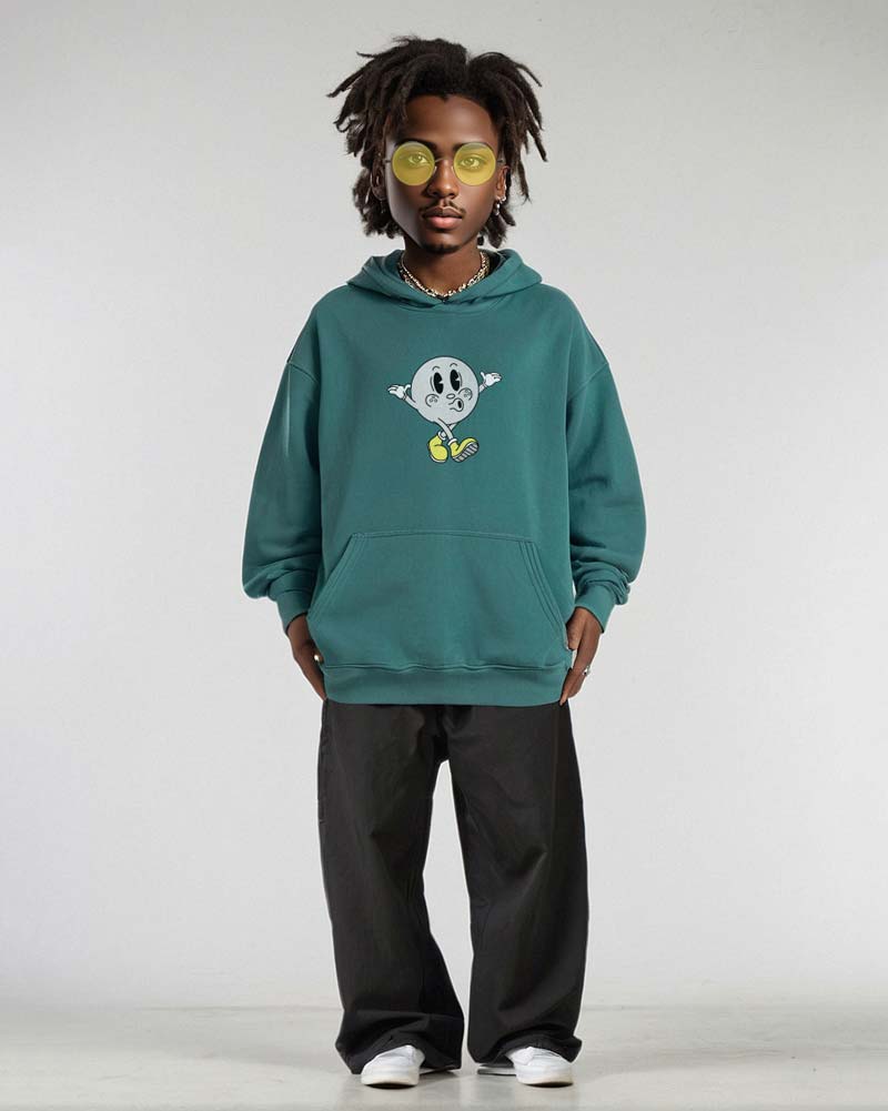 Mr. Weirdo Hoodie Blueish Green