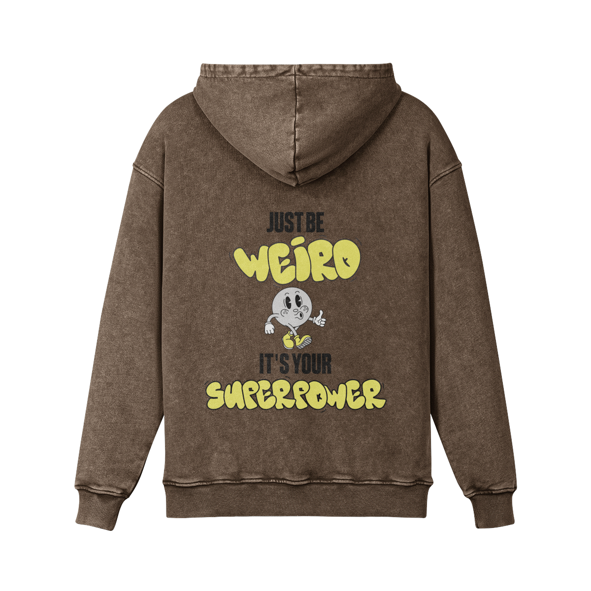 Weirdo Superpower Hoodie Brown