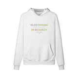 Electronic Summer Festival Fleece Hoodie White