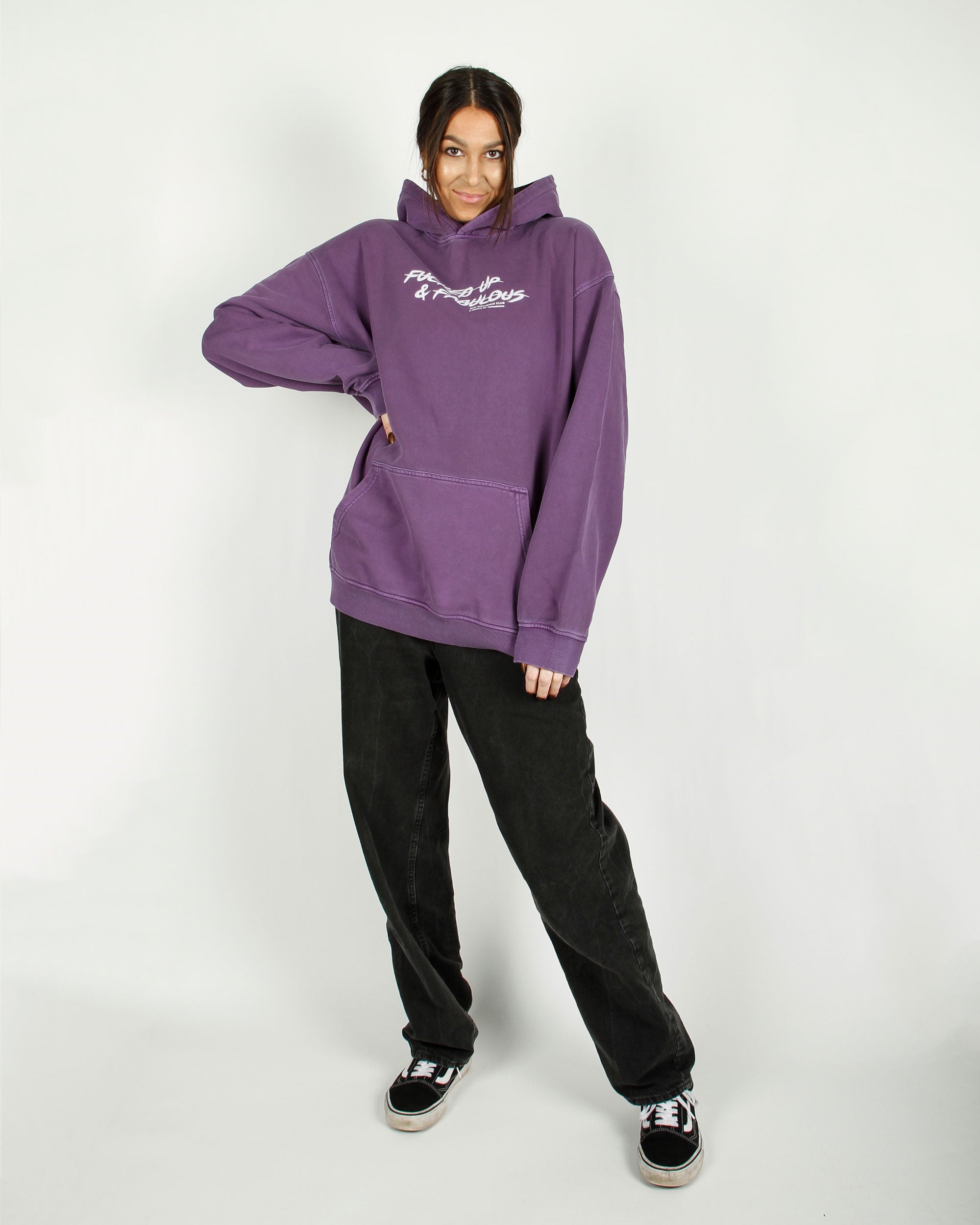 Winehouse Washed Hoodie Purple