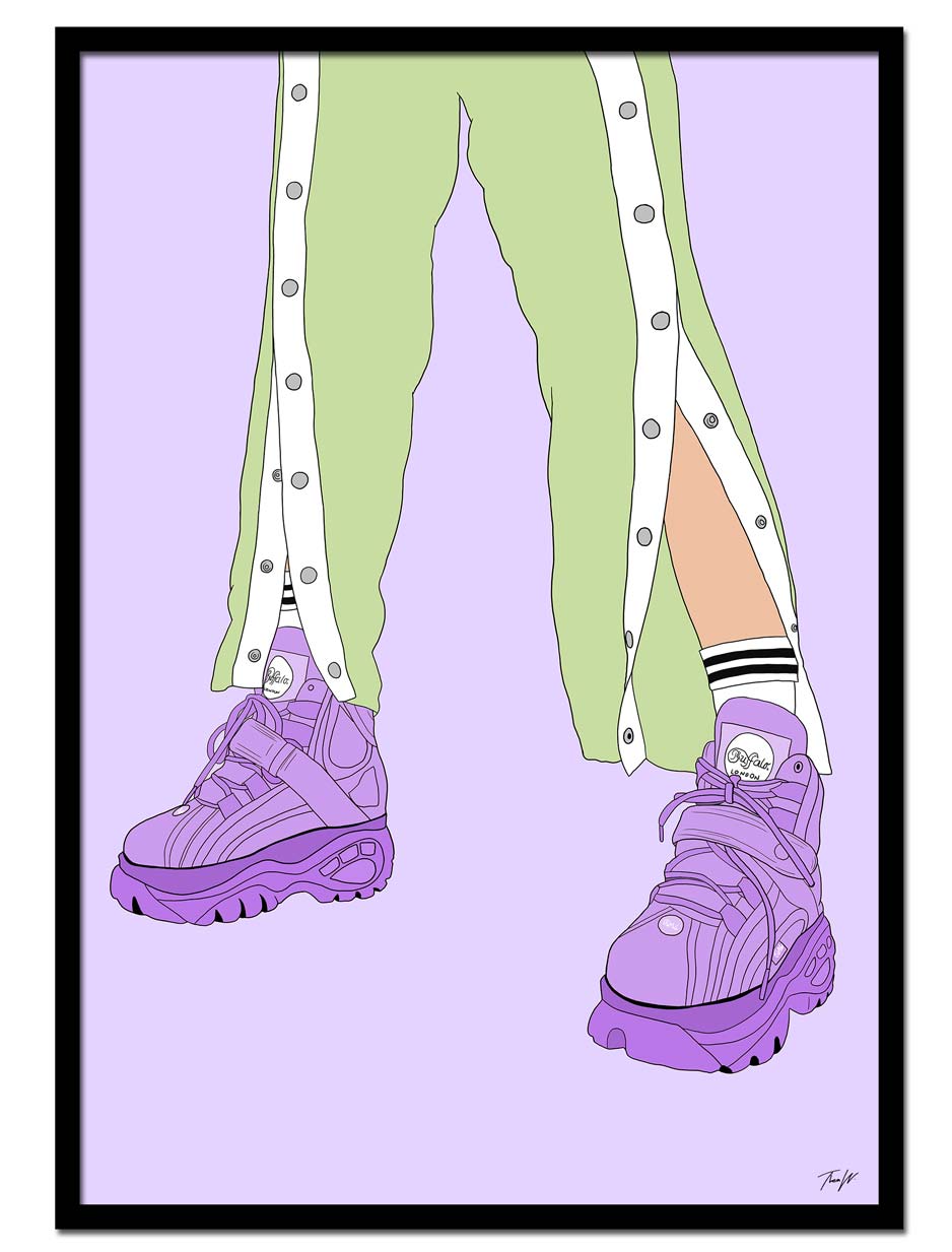 "90's Style – Purple" av Thea W. | Limited Edition Kunstplakat | People of Tomorrow