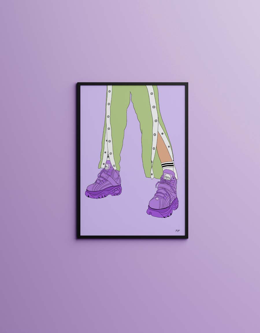 "90's Style – Purple" av Thea W. | Limited Edition Kunstplakat | People of Tomorrow