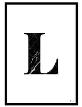 L – Marble Letter