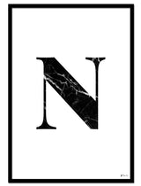 N – Marble Letter