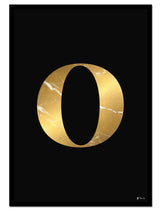 O – Golden Marble Letter