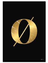 Ø – Golden Marble Letter