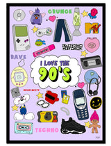 "I Love The 90's" av Thea W. | Limited Edition Kunstplakat | People of Tomorrow