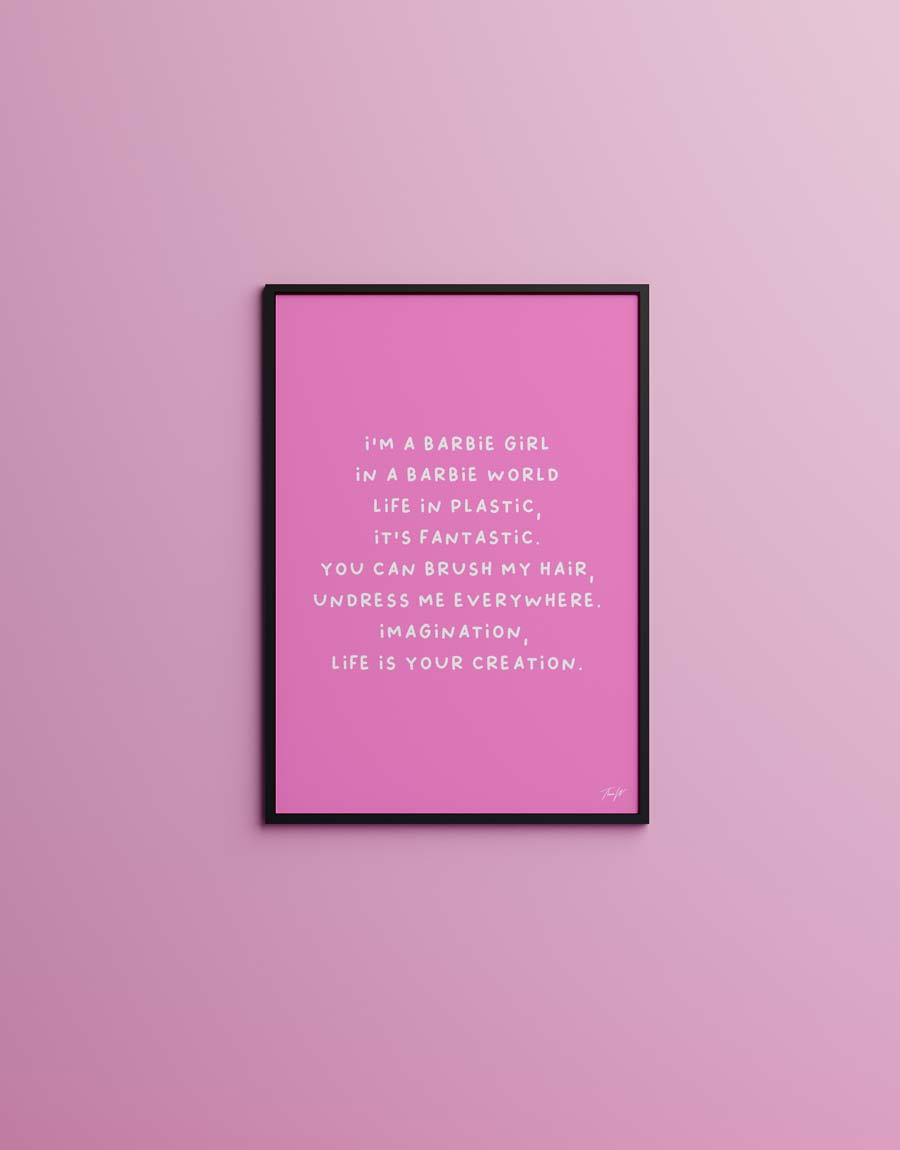 "Barbie Girl" av Thea W. | Open Edition Kunstplakat | People of Tomorrow