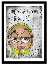 "Live Your Best Life" (2023) av Thea W. | Limited Edition Kunstplakat | People of Tomorrow