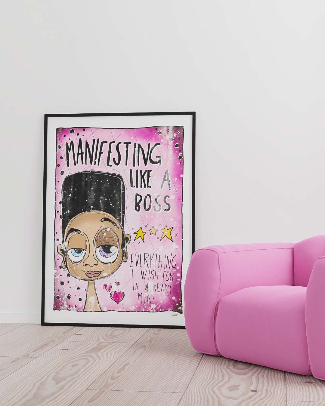 "Manifesting Like A Boss" (2023) av Thea W. | Limited Edition Kunstplakat | People of Tomorrow