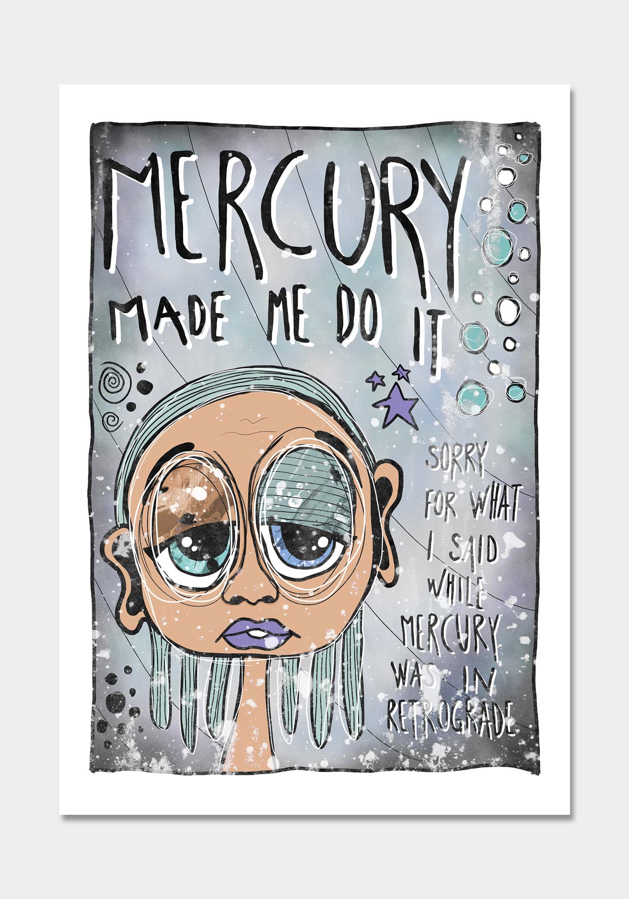 "Mercury Made Me Do It" (2023) av Thea W. | Limited Edition Kunstplakat | People of Tomorrow