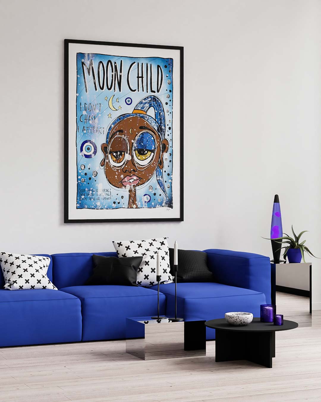 "Moon Child" (2023) av Thea W. | Limited Edition Kunstplakat | People of Tomorrow