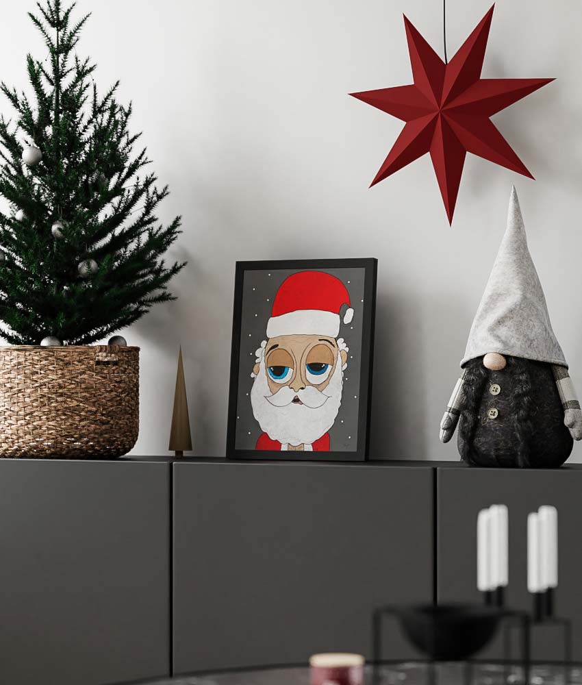 "Santa" av Thea W. | Limited Edition Kunstplakat | People of Tomorrow