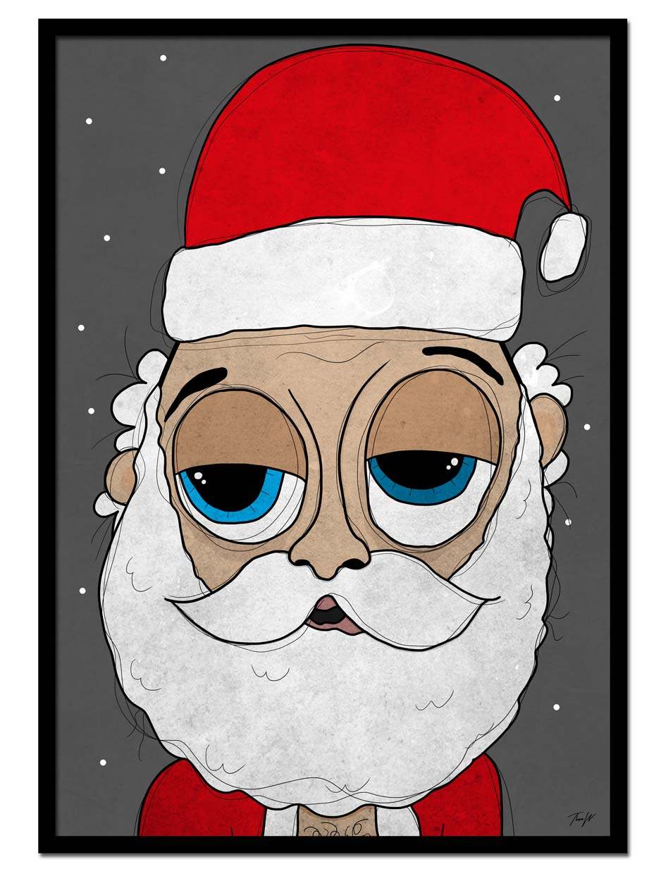 "Santa" av Thea W. | Limited Edition Kunstplakat | People of Tomorrow