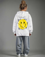 Dont Worry Be Happy Hoodie White