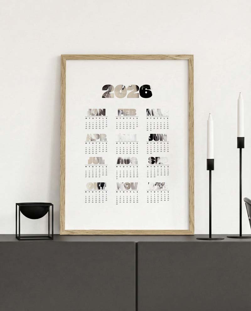 Kalender 2026 – Beige