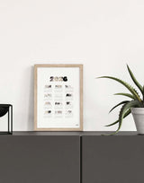 Kalender – Beige + Eik Ramme 30x40 cm