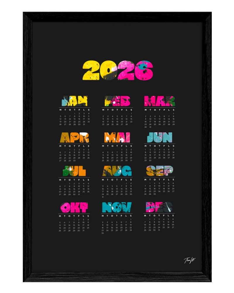 Kalender – Color + Ramme 30x40 cm