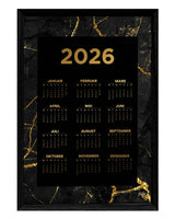 Kalender Gull + Ramme 30x40 cm