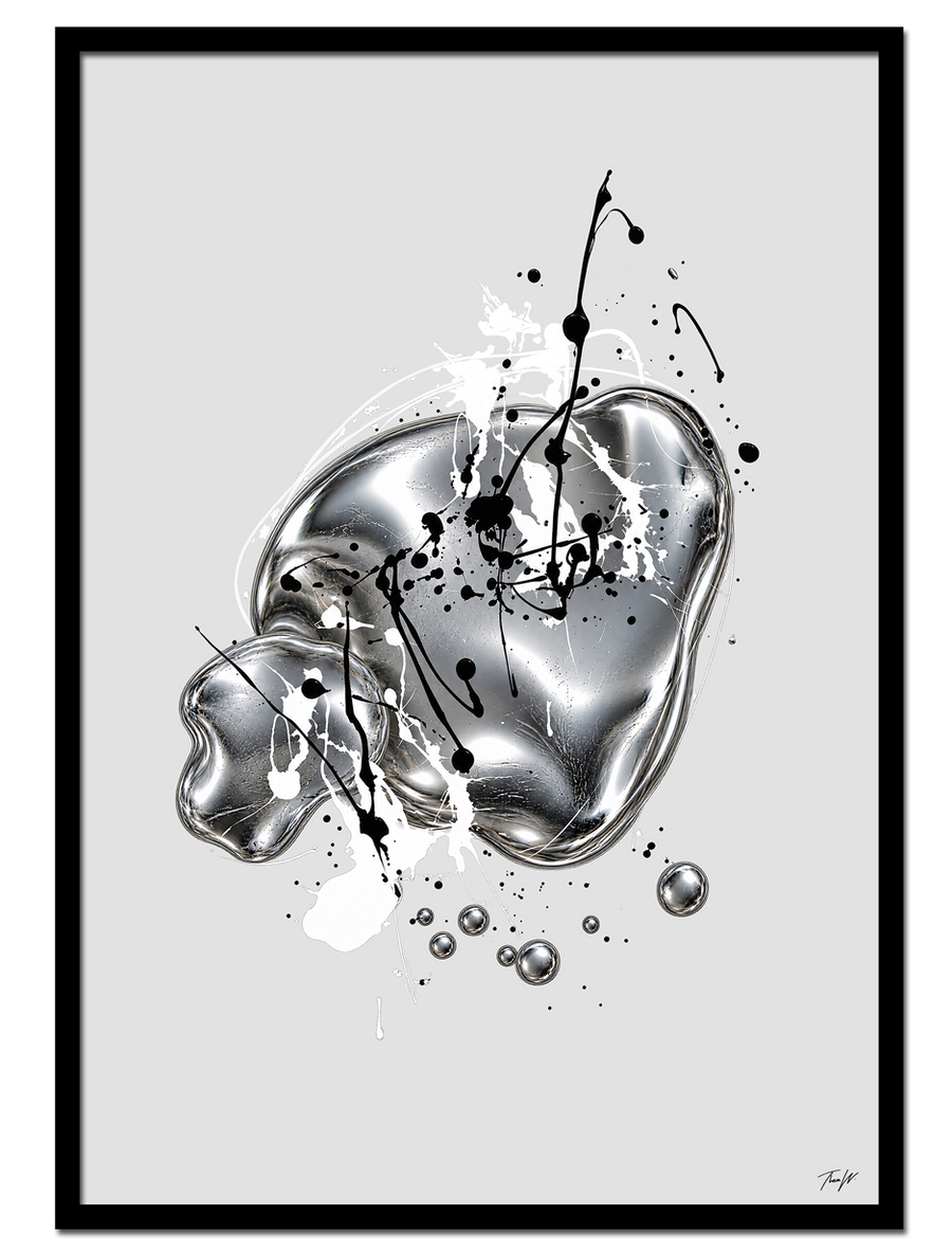 «metallic mess» kunsttrykk