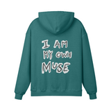 I Am My Own Muse Hoodie Blueish Green