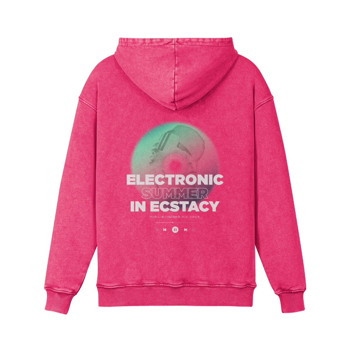 Electronic Summer CD Hoodie Pink