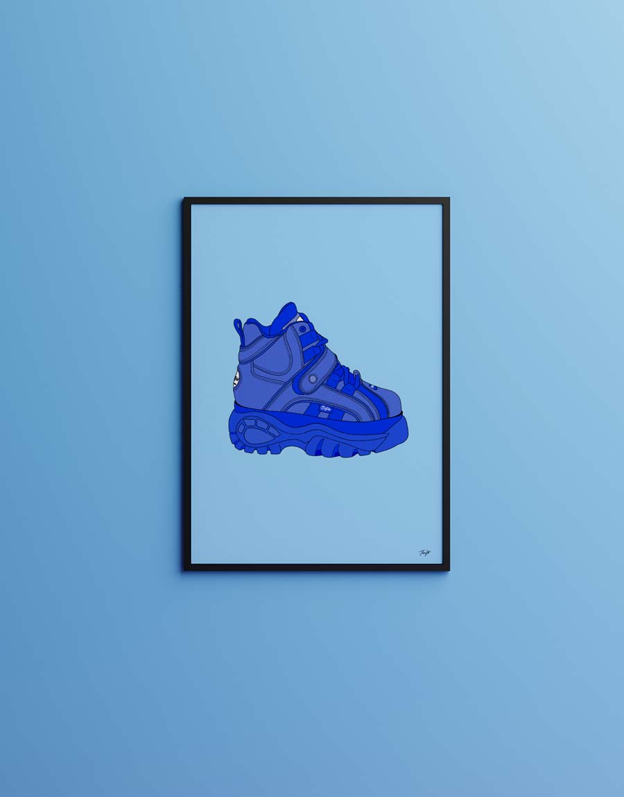 "Buffalo – Blue" av Thea W. | Limited Edition Kunstplakat | People of Tomorrow