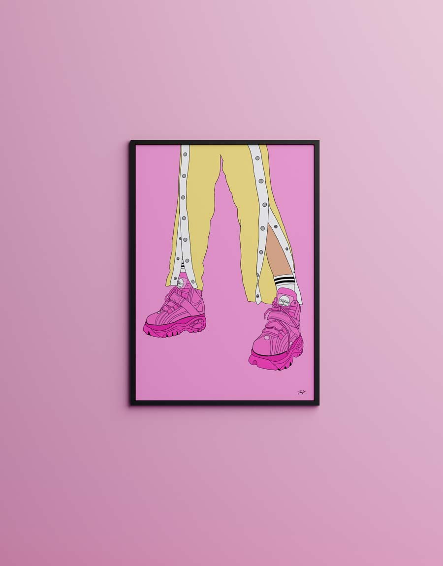 "90's Style – Pink" av Thea W. | Limited Edition Kunstplakat | People of Tomorrow