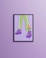 "90's Style – Purple" av Thea W. | Limited Edition Kunstplakat | People of Tomorrow
