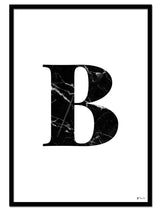 B – Marble Letter
