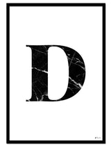 D – Marble Letter