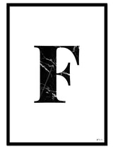 F – Marble Letter