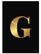 G – Golden Marble Letter