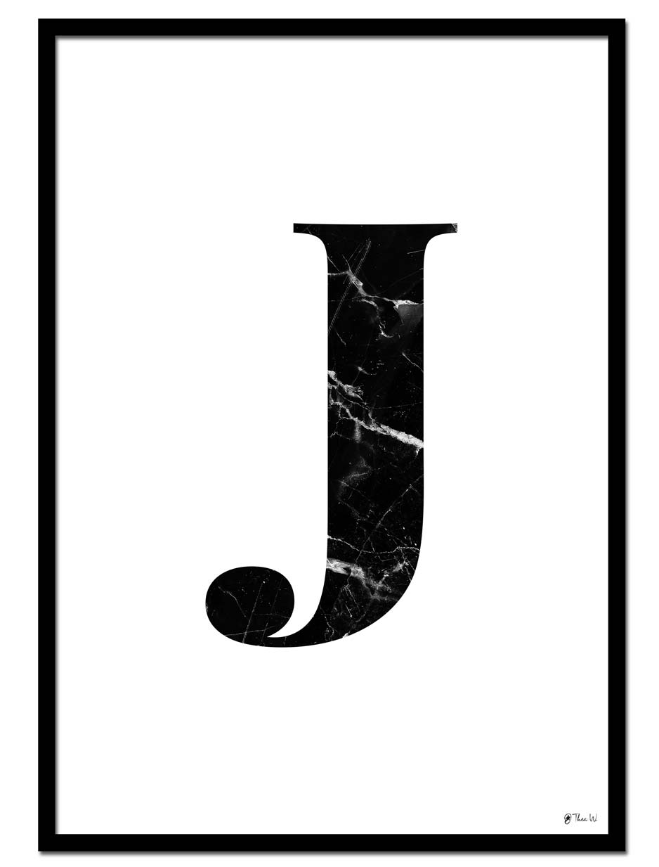 J – Marble Letter