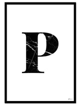 P – Marble Letter