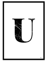 U – Marble Letter