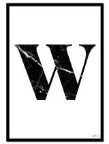 W – Marble Letter