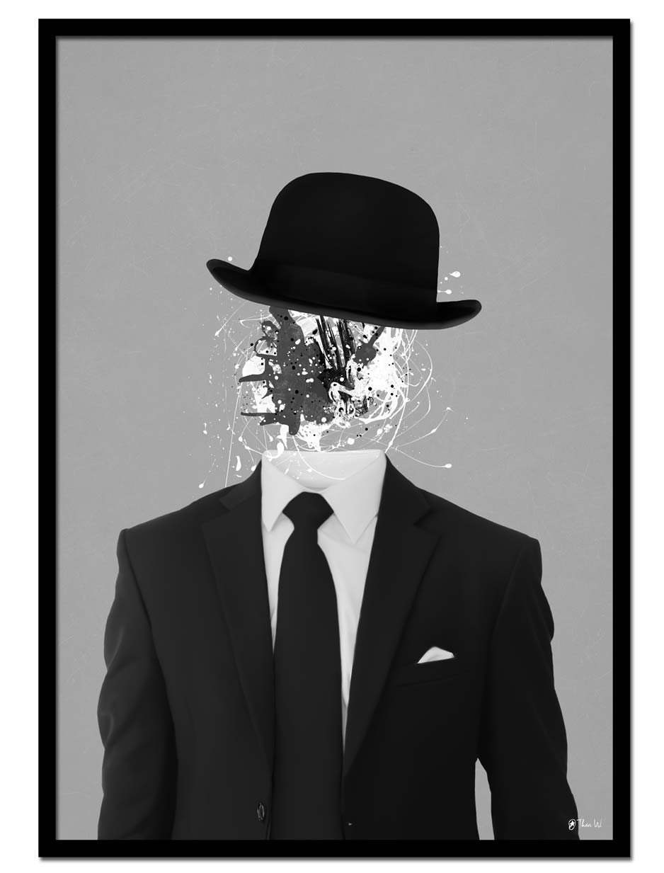 Bowler Man (2019) | Kunstplakat | Thea W. | People of Tomorrow