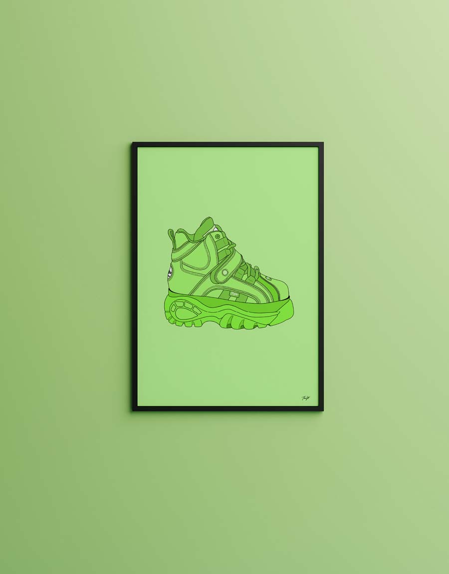 "Buffalo – Green" av Thea W. | Limited Edition Kunstplakat | People of Tomorrow