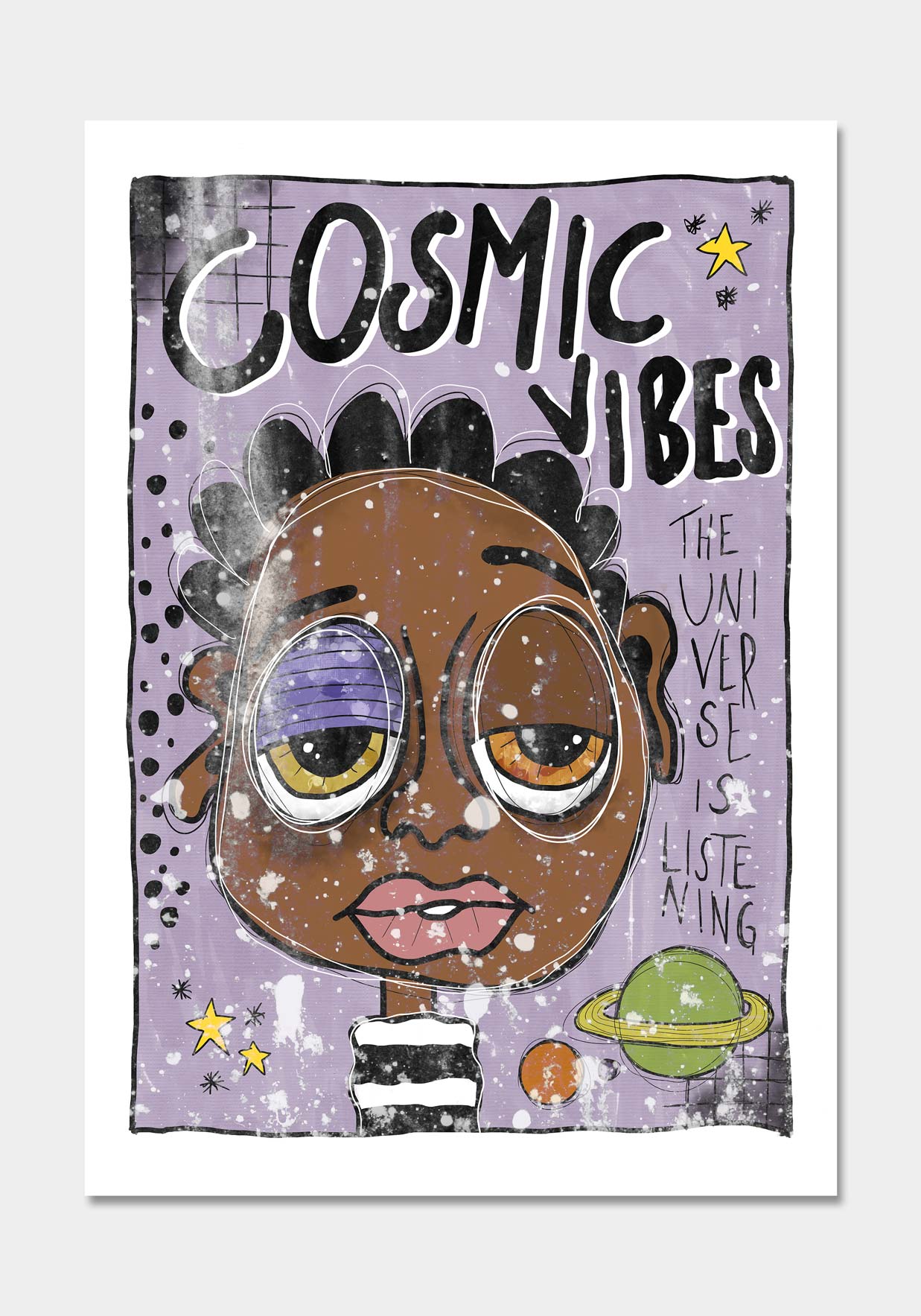 "Cosmic Vibes" (2023) av Thea W. | Limited Edition Kunstplakat | People of Tomorrow