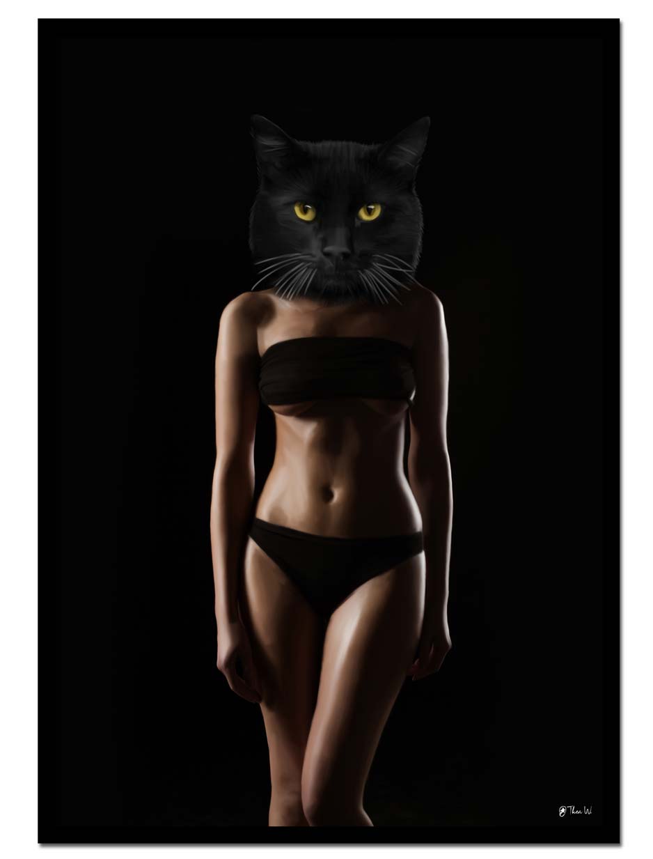 Femme Féline – kunstplakat av Thea W.