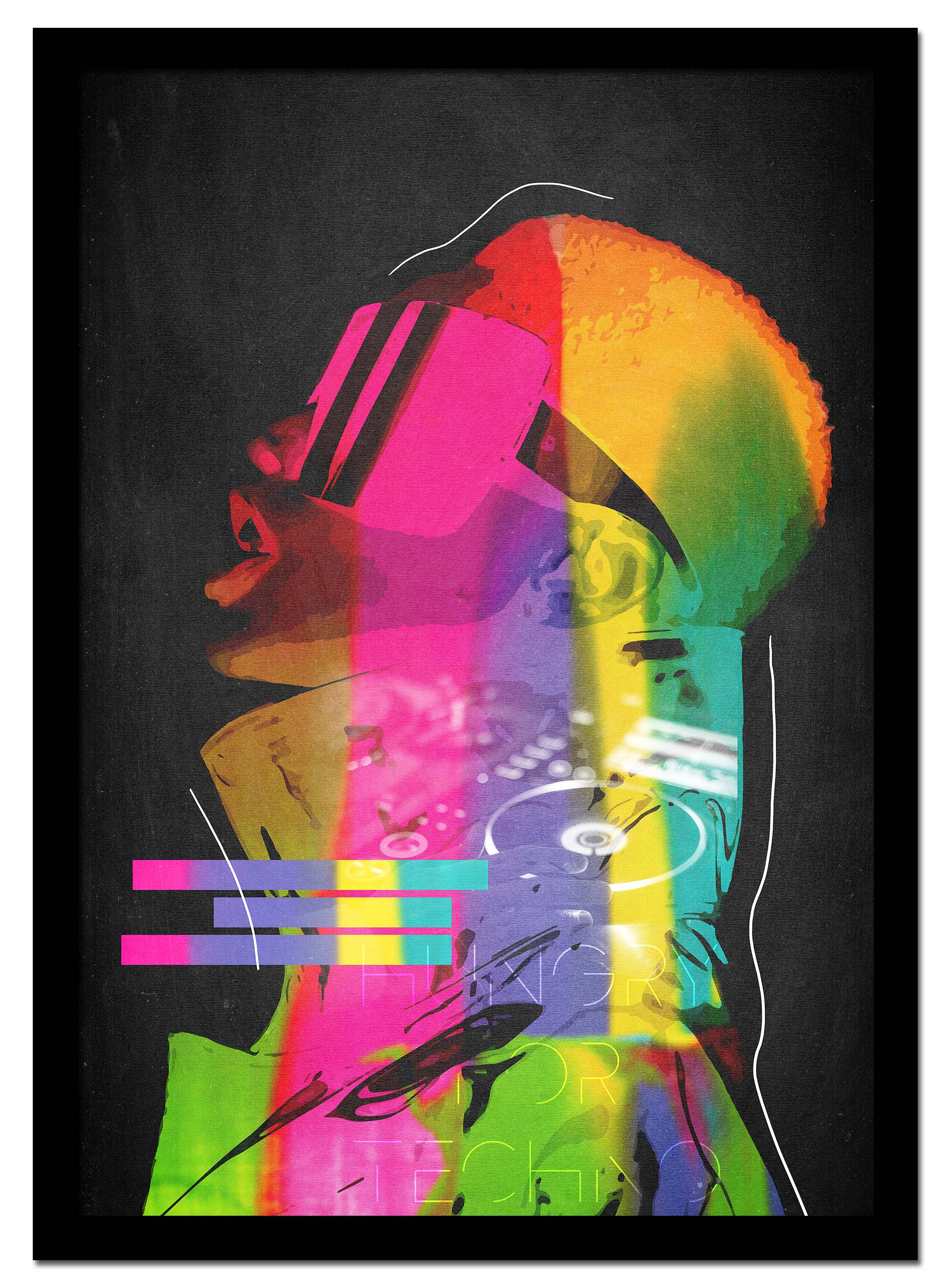 "Hungry For Techno" av Thea W. | Limited Edition Kunstplakat | People of Tomorrow